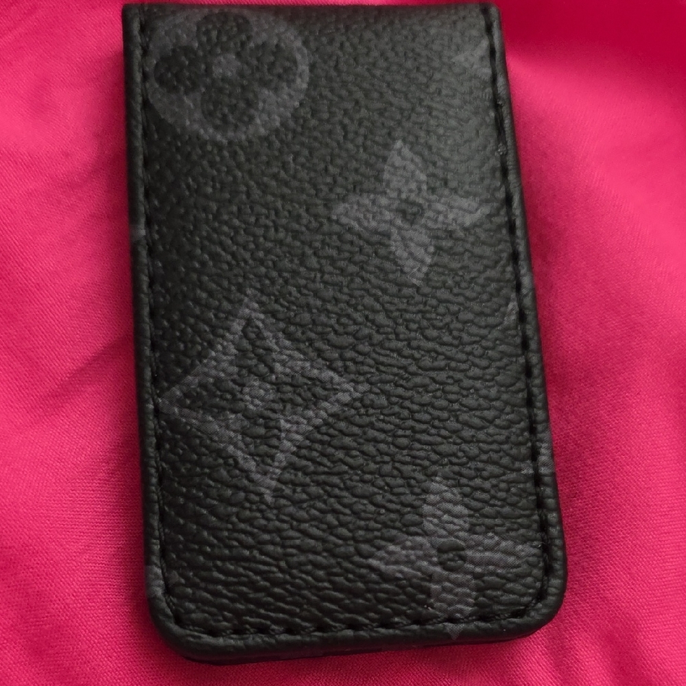 Black Monogram Money Clip